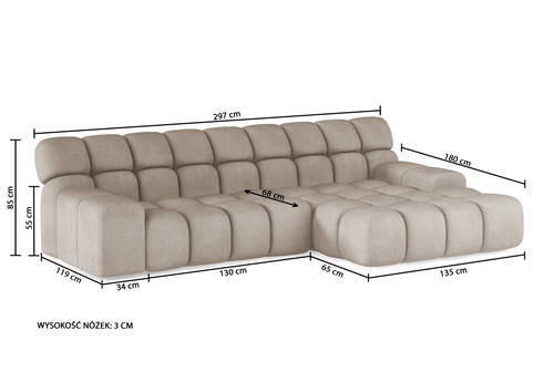 Ъглов диван КАМПИЛЕ S десен