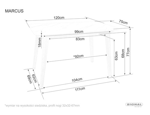 Трапезна маса МАРКЪС