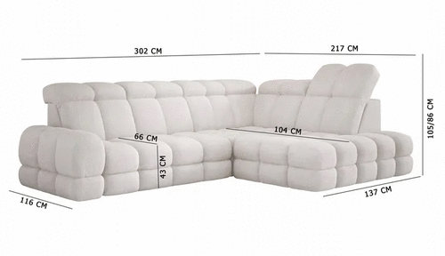 Ъглов диван ТОЛЛО L десен