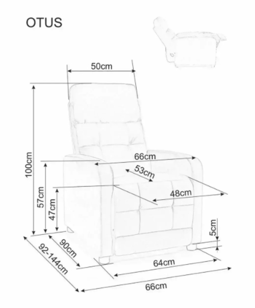 Разтегателен фотьойл ОТУС ВЕЛВЕТ