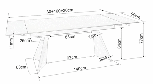 Трапезна маса ЛАКОНИ с разтегателен механизъм