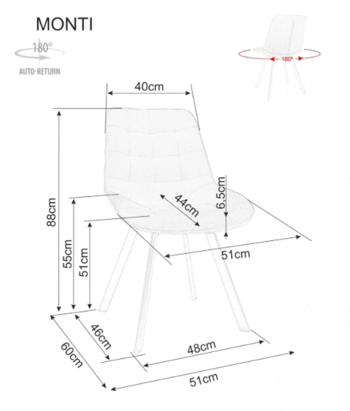Трапезен стол МОНТИ
