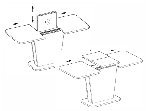 Трапезна маса НЕВИО с разтегателен механизъм