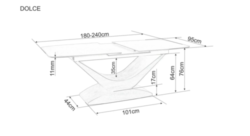 Трапезна маса ДОЛЧЕ КЕРАМИК
