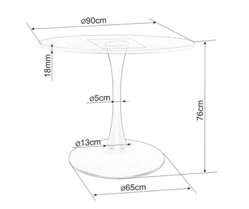 Трапезна маса АМАДЕО II FI90