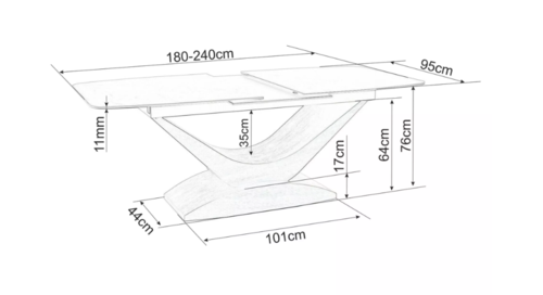 Трапезна маса ДОЛЧЕ КЕРАМИК 