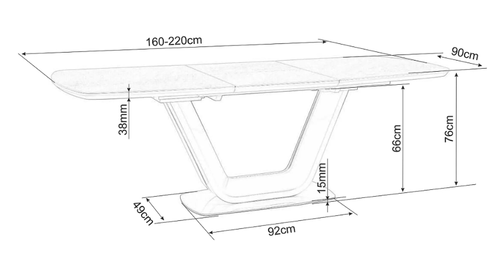 Трапезна маса АРМАНИ с разтегателен механизъм