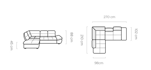 Ъглов диван ГАЛИАНО L ляв
