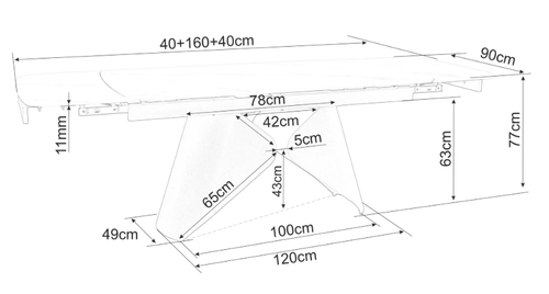 Трапезна маса АРМАНДО с разтегателен механизъм