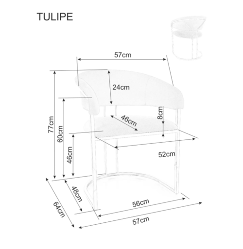 Трапезен стол ТУЛИПЕ