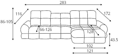Ъглов диван ТОЛЛО S ляв