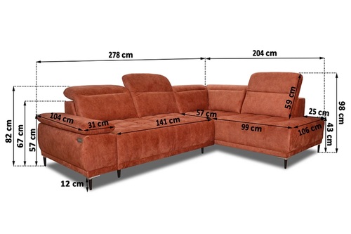 Ъглов диван ФОКУС L ляв