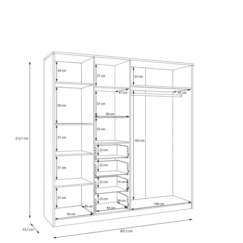 Гардероб ФОРТАСТА FQSS942R-Q169