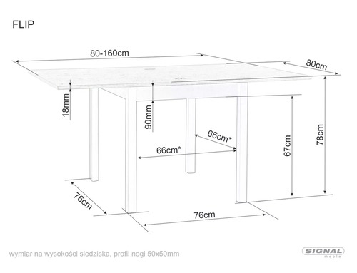 Трапезна маса ФЛИП с разтегателен механизъм