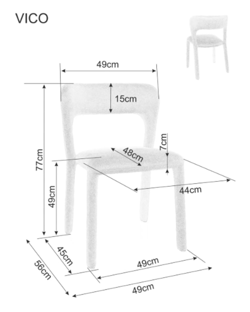 Трапезен стол ВИКО