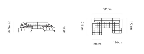 Ъглов диван ПЛАЗА XL ляв