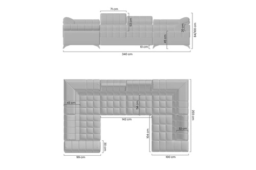 Ъглов диван ДРАГОНИС U десен