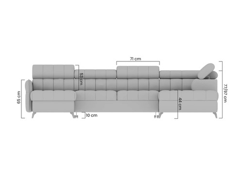 Ъглов диван ЕЛАРИАС U II десен