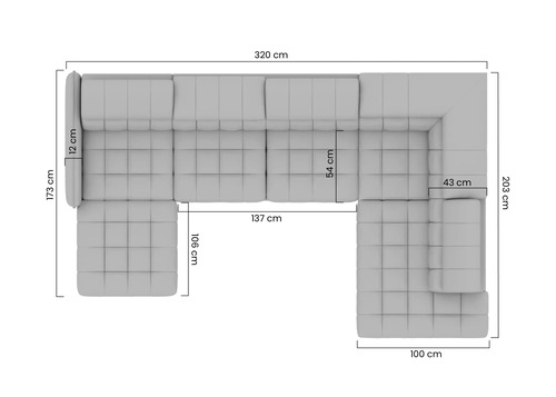 Ъглов диван ЕЛАРИАС U II ляв
