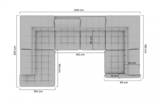 Ъглов диван ЕЛАРИАС U ляв