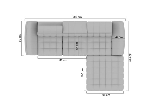 Ъглов диван ВАЛОРИС МИНИ десен