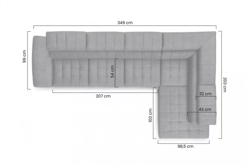 Ъглов диван ВАЛОРИС МАКСИ ляв
