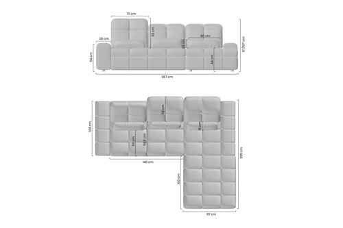 Ъглов диван МАГНЕЛИО МИНИ ляв