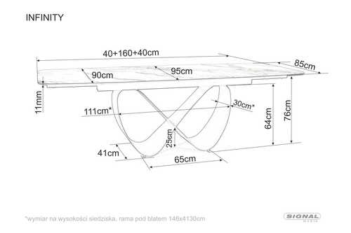 Трапезна маса ИНФИНИТИ КЕРАМИК 