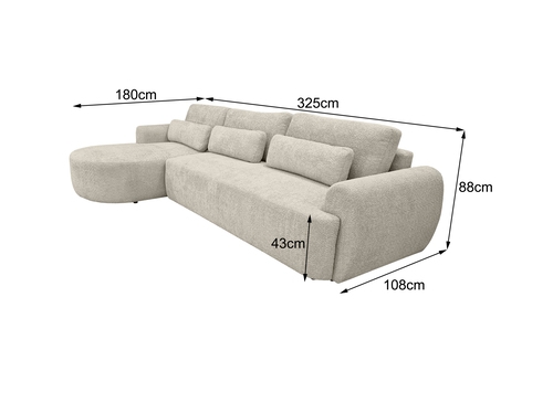 Ъглов диван САЛТА ляв