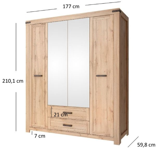 Гардероб МОРТИЗ 4D2S
