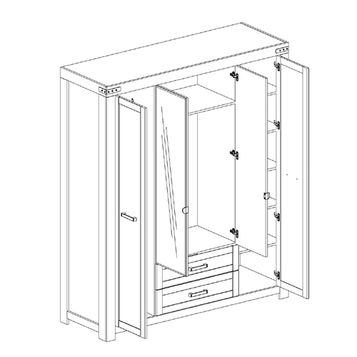 Гардероб МОРТИЗ 4D2S