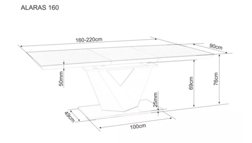 Трапезна маса АЛАРАС III с разтегателен механизъм