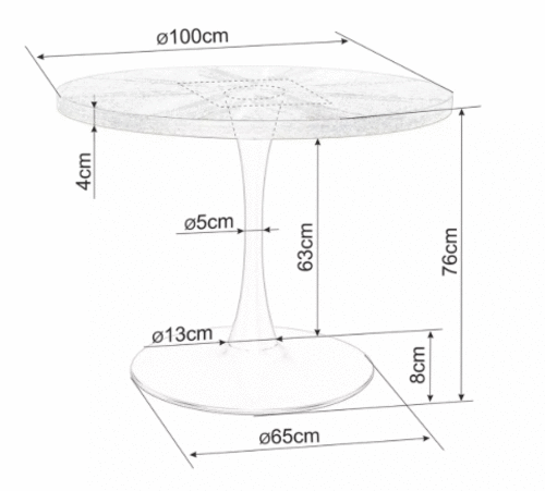 Трапезна маса FI100 АМАДЕО