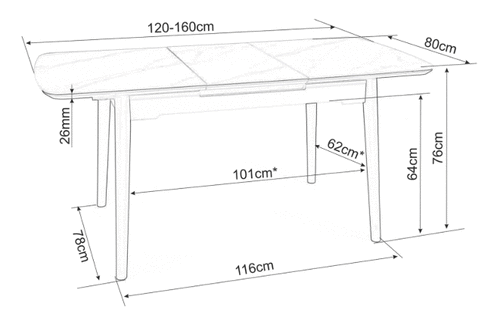 Трапезна маса АПОЛЛО 