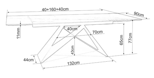 Трапезна маса УЕСТИН КЕРАМИК 