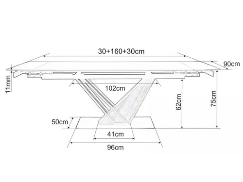 Трапезна маса ГЕНЕЗИС с разтегателен механизъм
