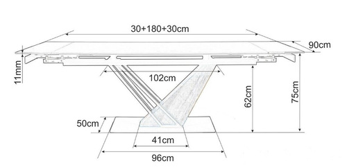 Трапезна маса ГЕНЕЗИС с разтегателен механизъм
