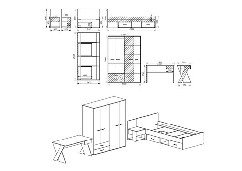 Комплект за детска стая СИТИ 5016