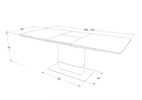 Трапезна маса ПАЛЛАС с разтегателен механизъм