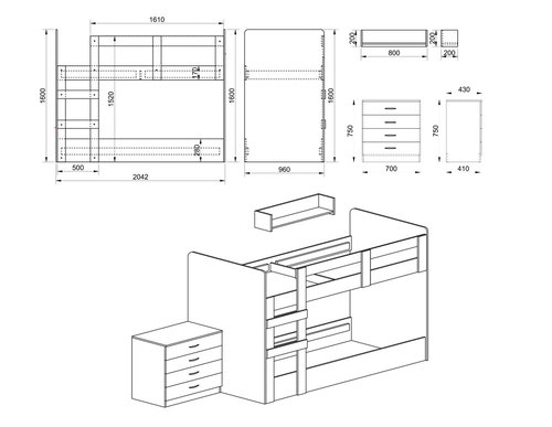 Комплект за детска стая СИТИ 5015