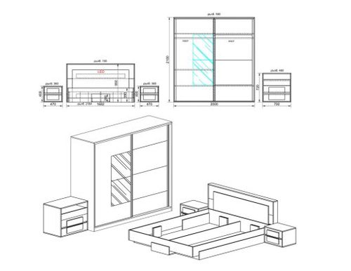 Спален комплект НЕЛИЯ