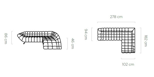 Ъглов диван ЛИКУИД десен