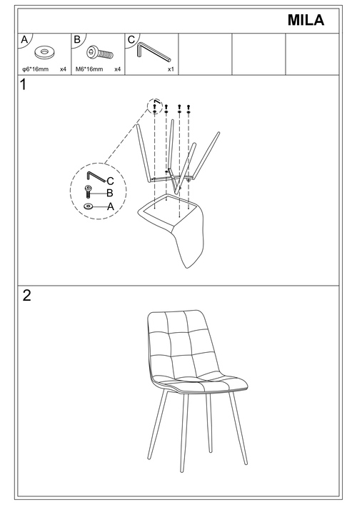 Трапен стол МИЛА