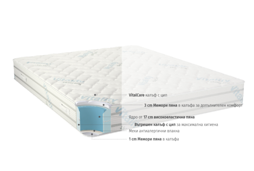 Двулицев матрак ВИТАЛКЕЪР 144/190