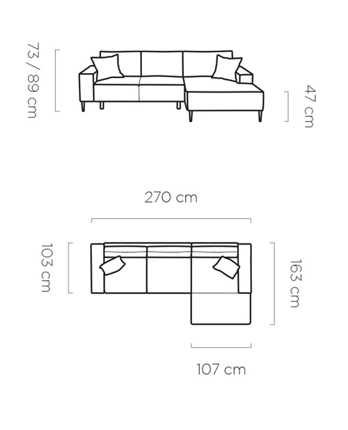 Ъглов диван МАТАНО десен
