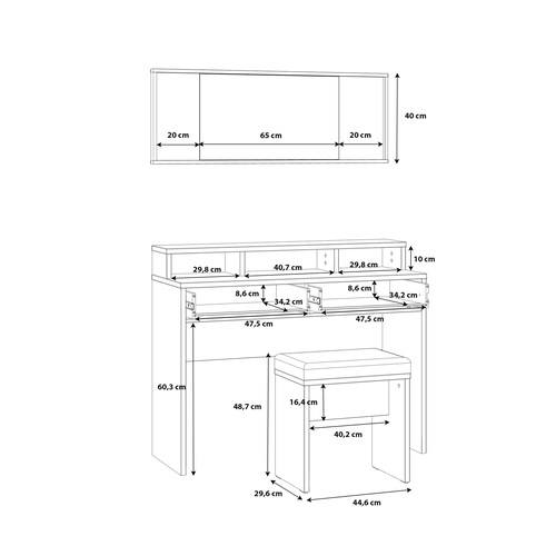 Тоалетка с огледало ДЖАБИМ