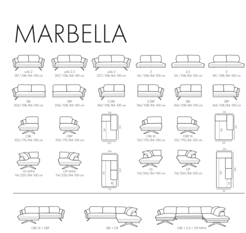 Модулен ъглов диван МАРБЕЛЛА B десен