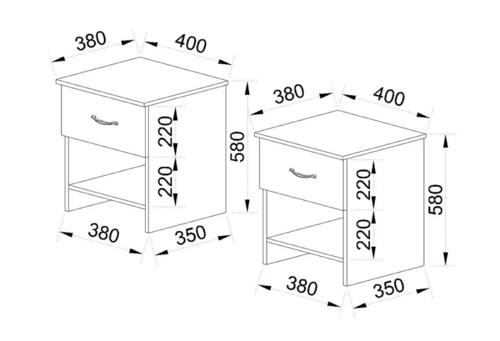 Нощни шкафчета БУТИК комплект