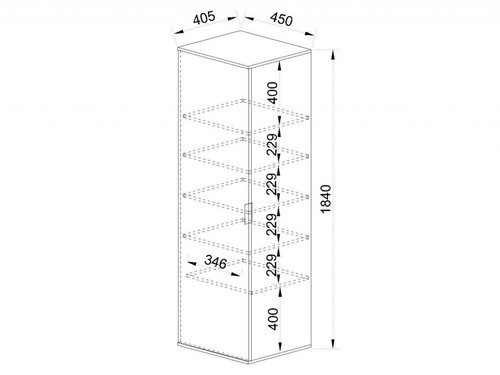Еднокрилен гардероб СИТИ 4089