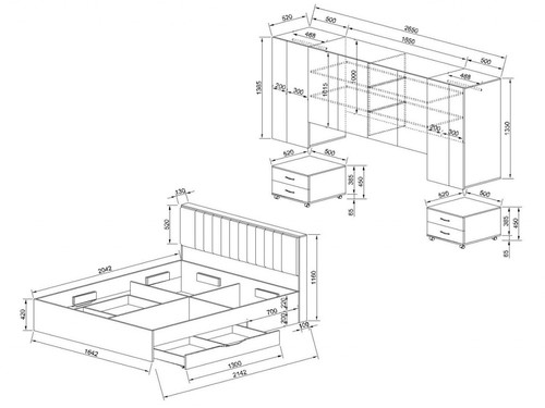 Спален комплект Сити 7085